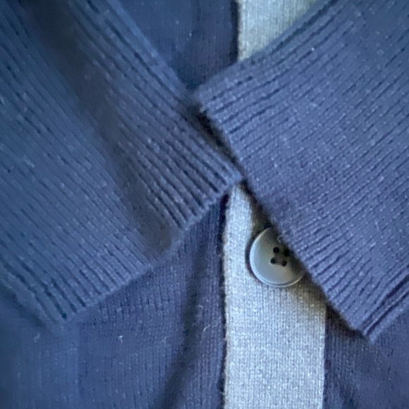 J Crew Mens Dk Blue Cotton Button Up V-Neck Classic Casual Cardigan Sz- M - Picture 12 of 15